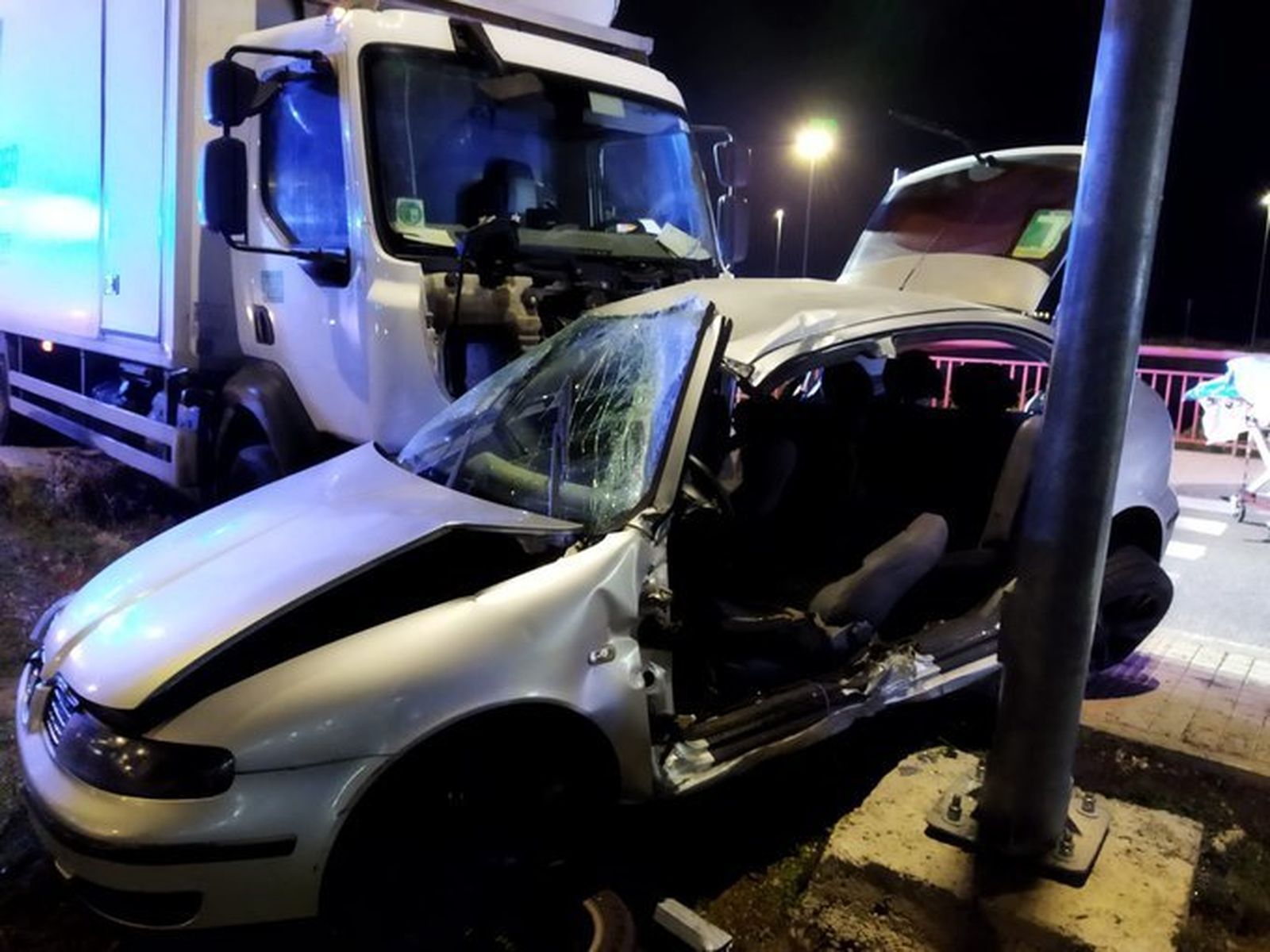 Accidente en la M-100 en el término de Alcalá de Henares