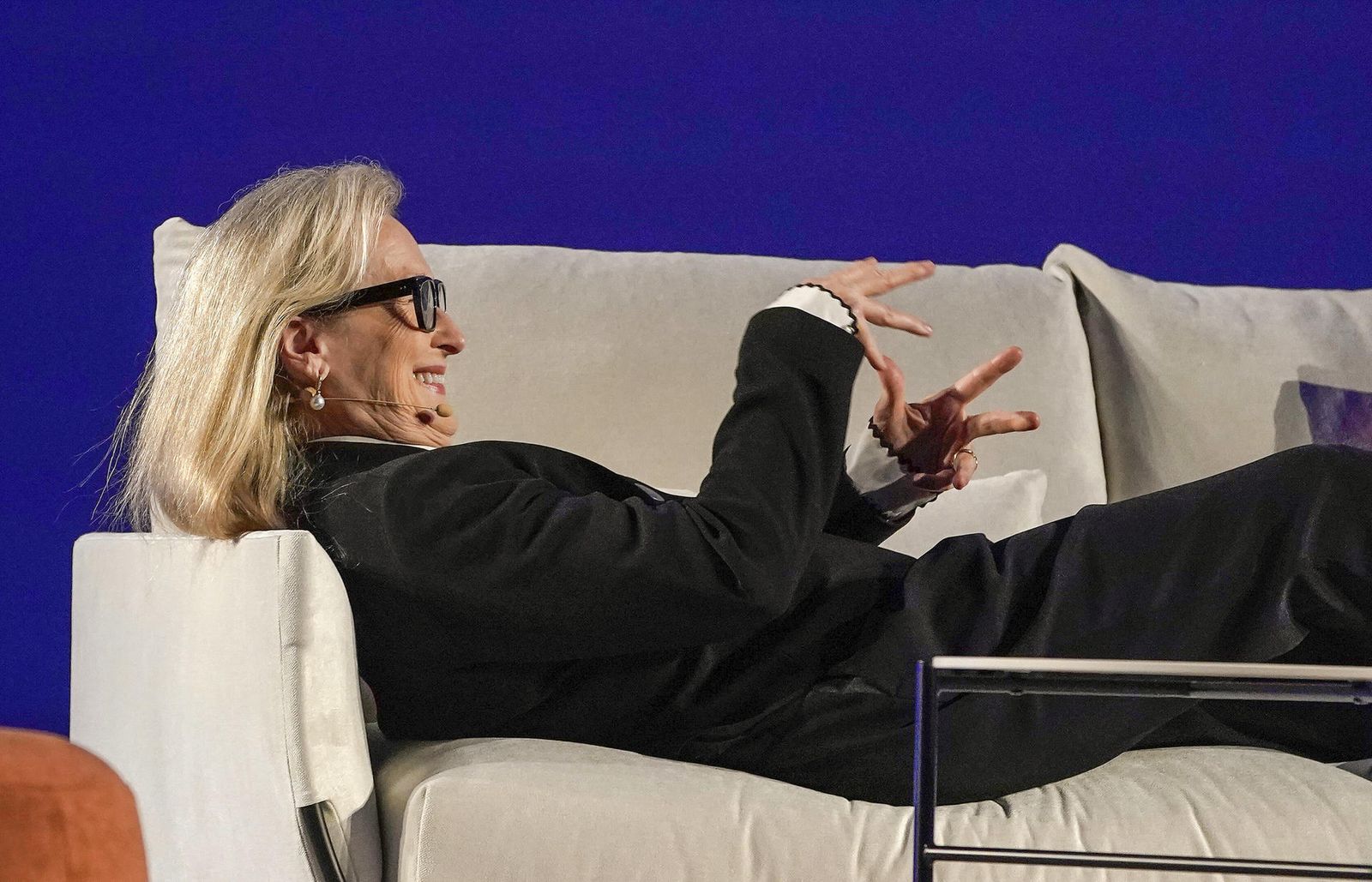 La actriz Meryl Streep, en un encuentro con el público en Oviedo, con motivo de la entrega de los Premios Princesa de Asturias 2023