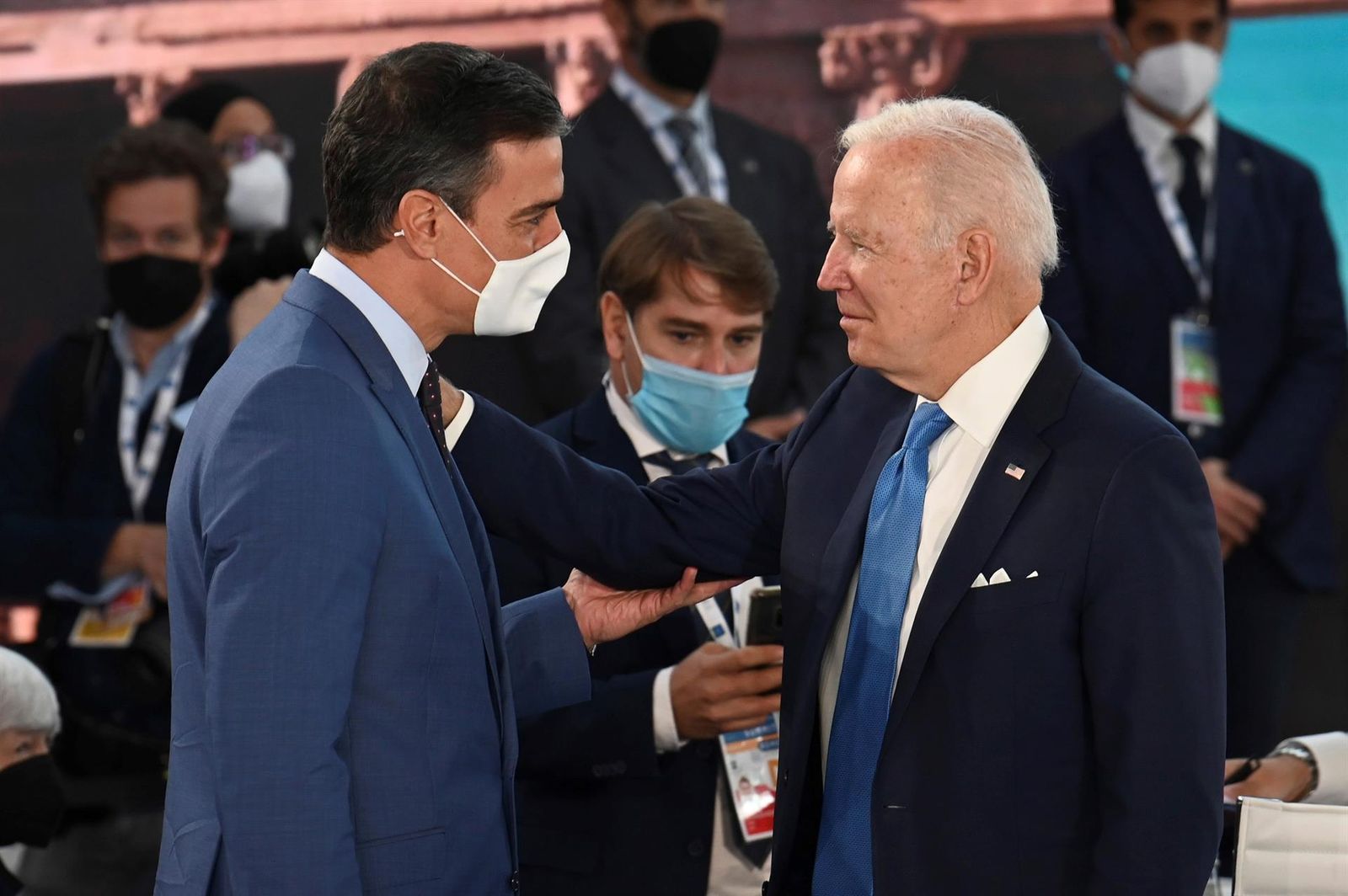 Pedro Sánchez y Joe Baden