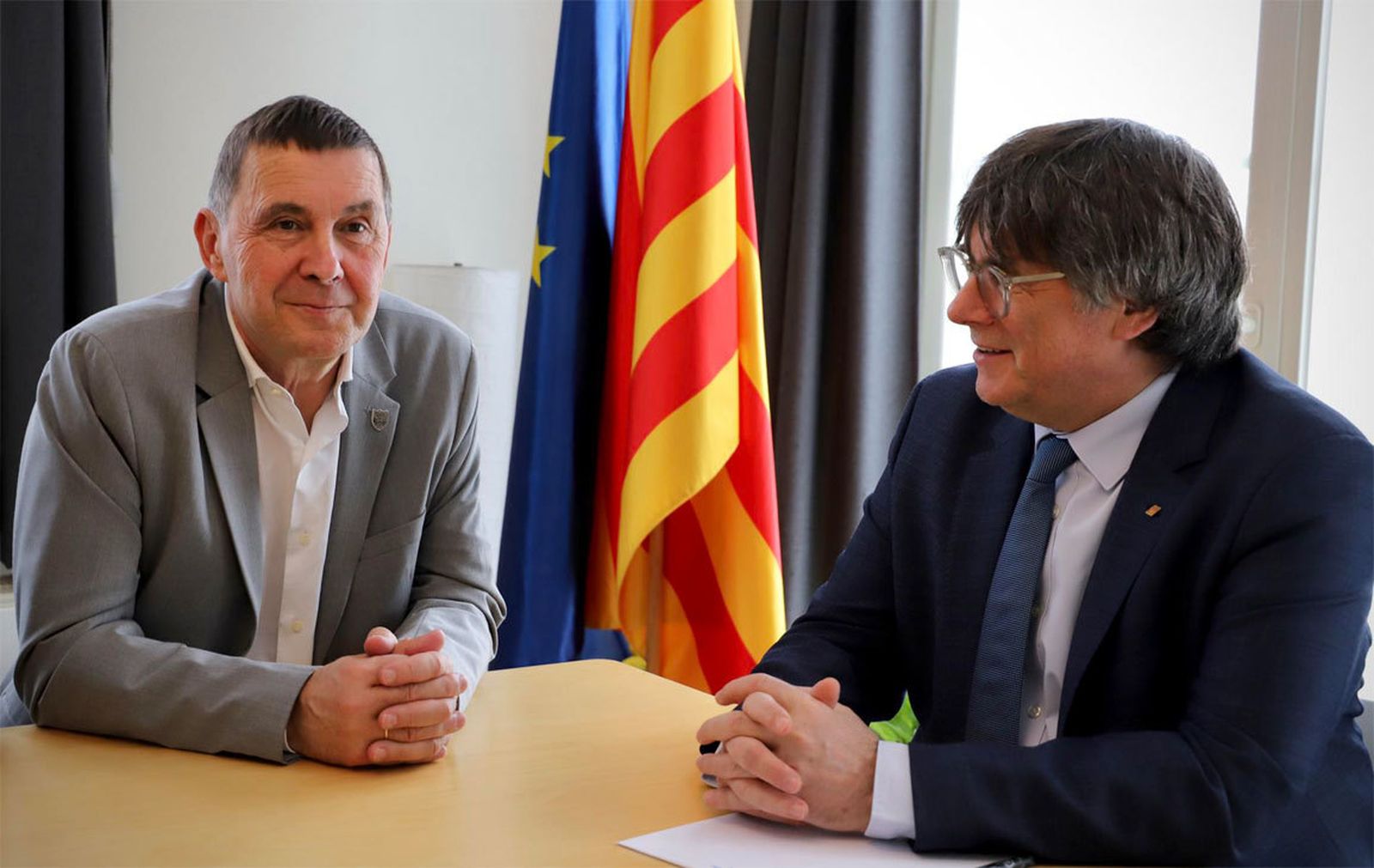 Arnaldo Otegi se reúne con Carles Puigdemont en Waterloo (Bélgica)