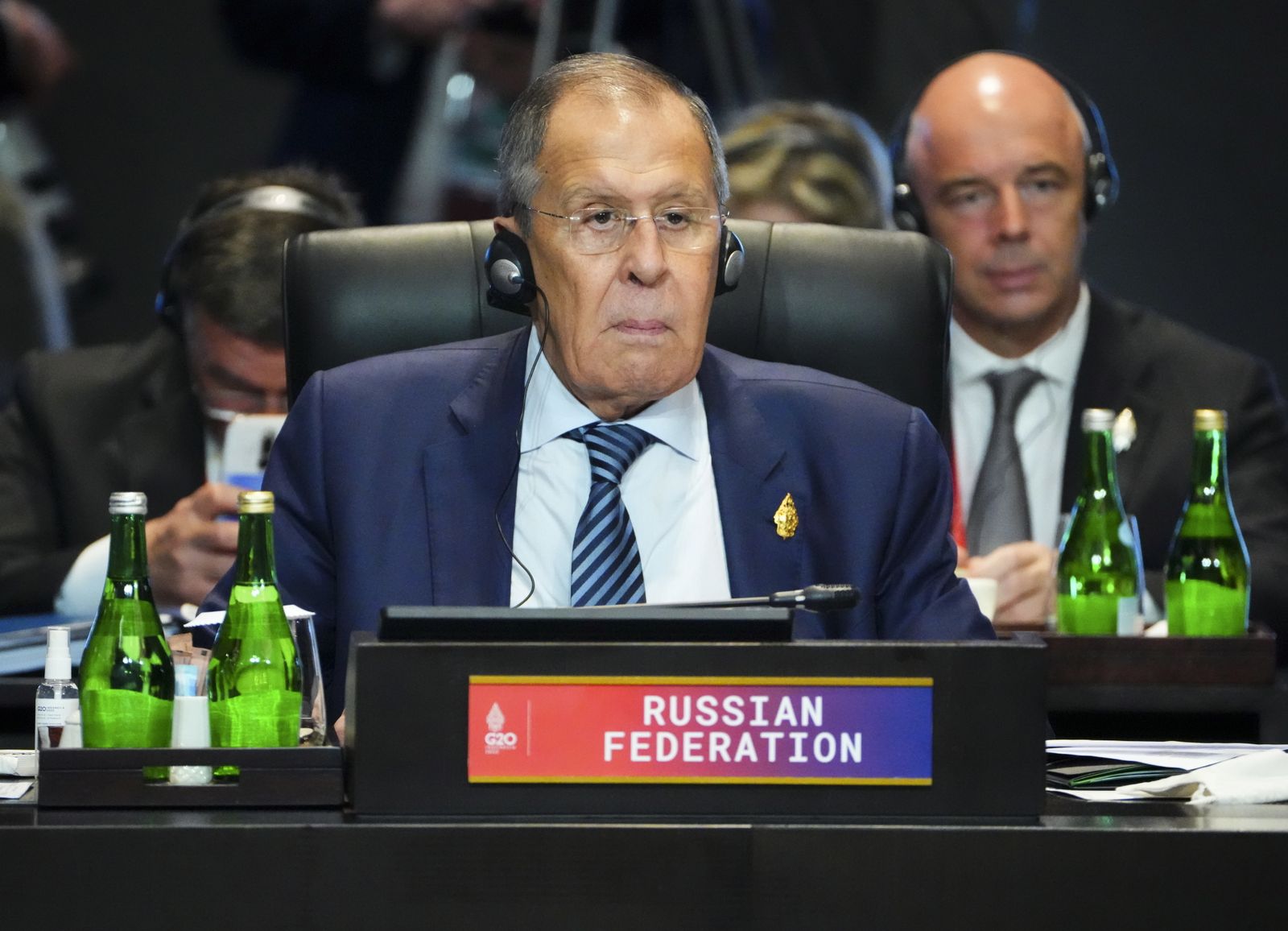 El ministro de Exteriores ruso, Sergei Lavrov, en el G20