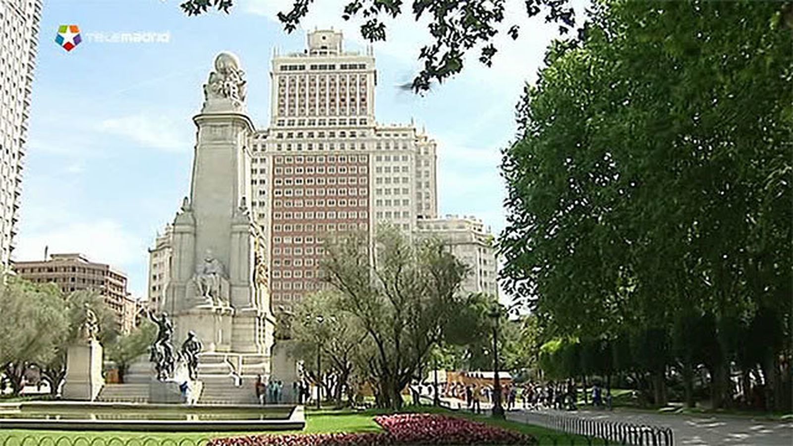 La madrileña plaza de España