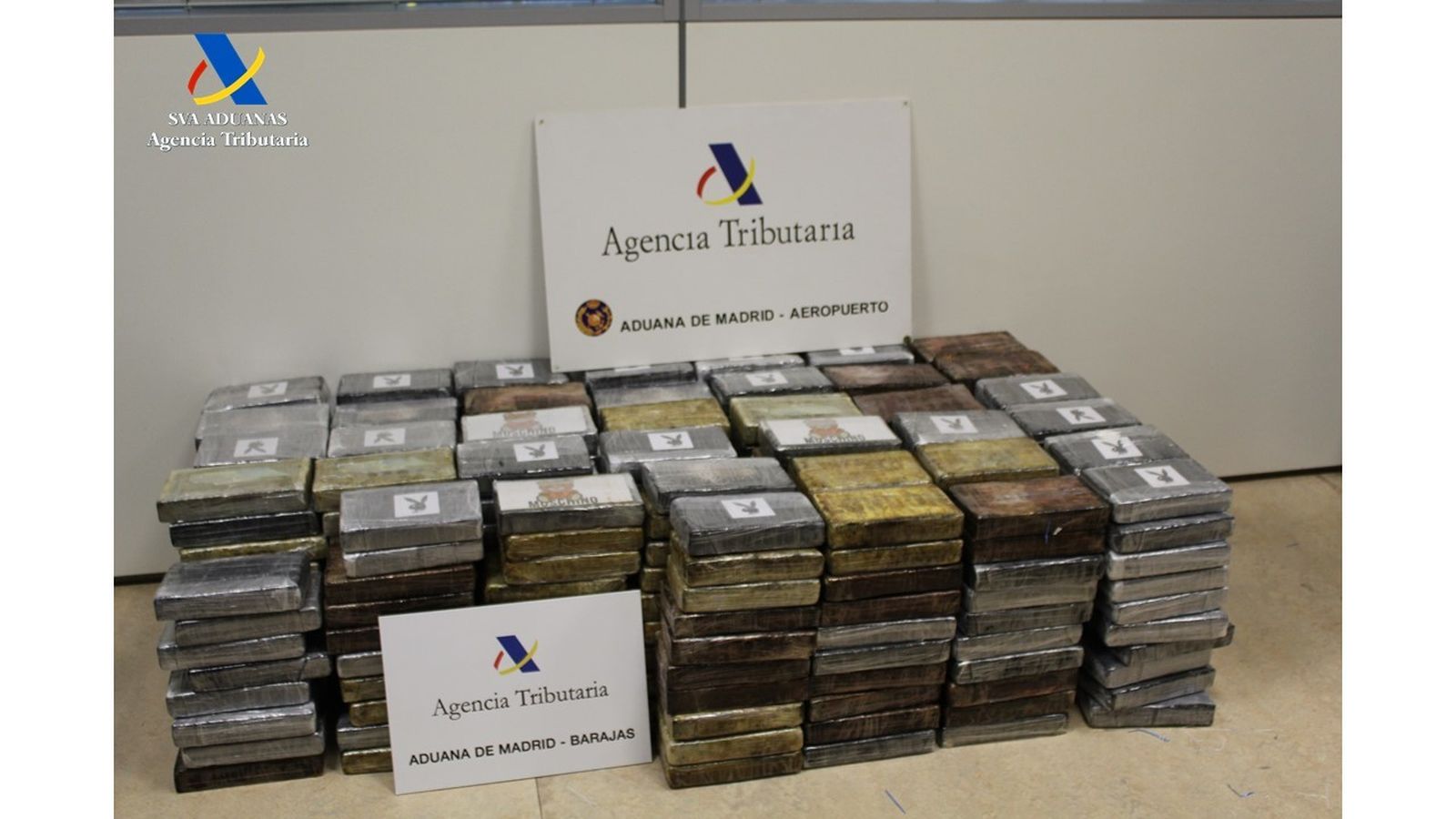 Casi media tonelada de droga intervenida en el aeropuerto de Barajas