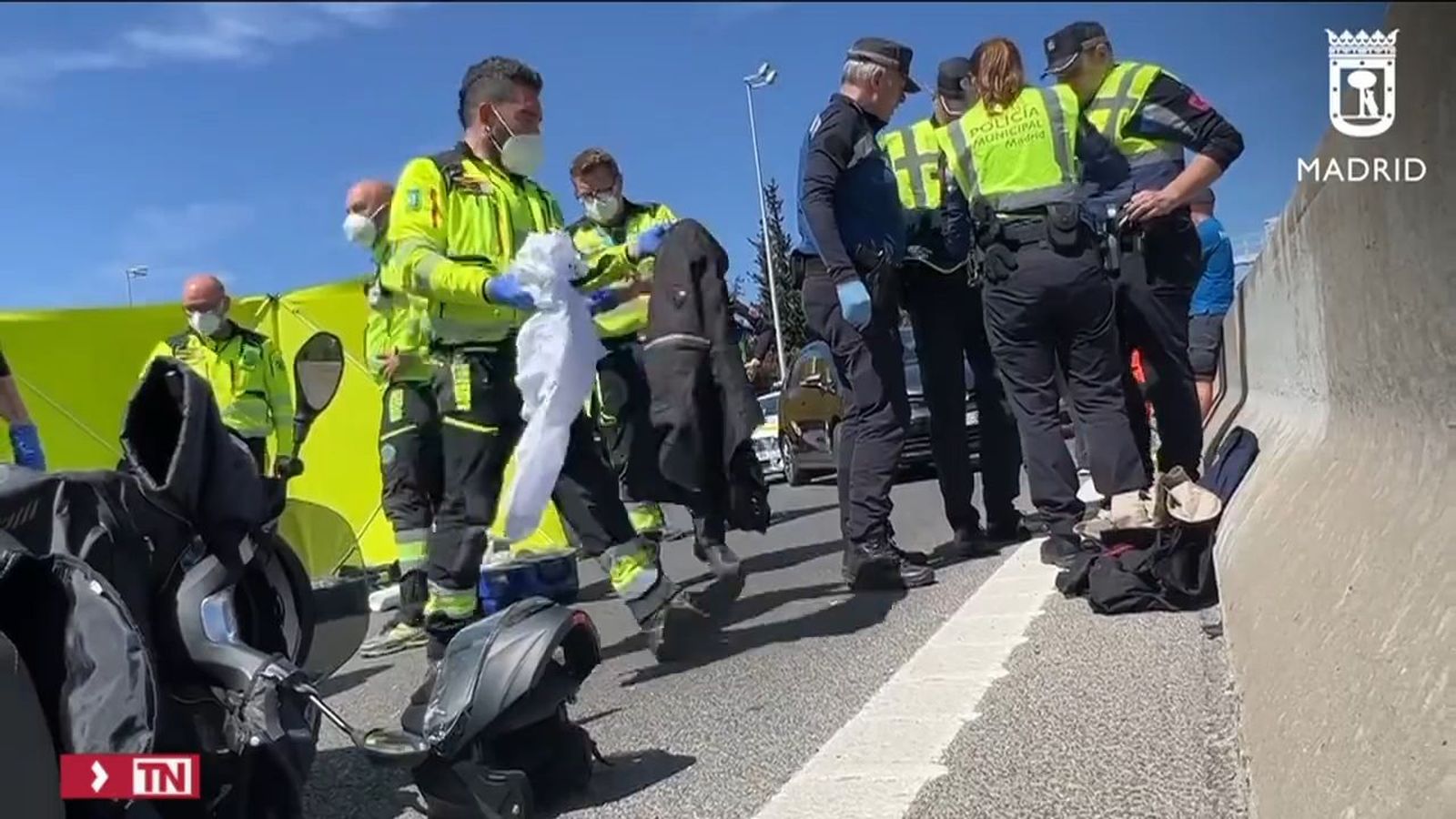 Muere un motorista de 65 años en la M-30