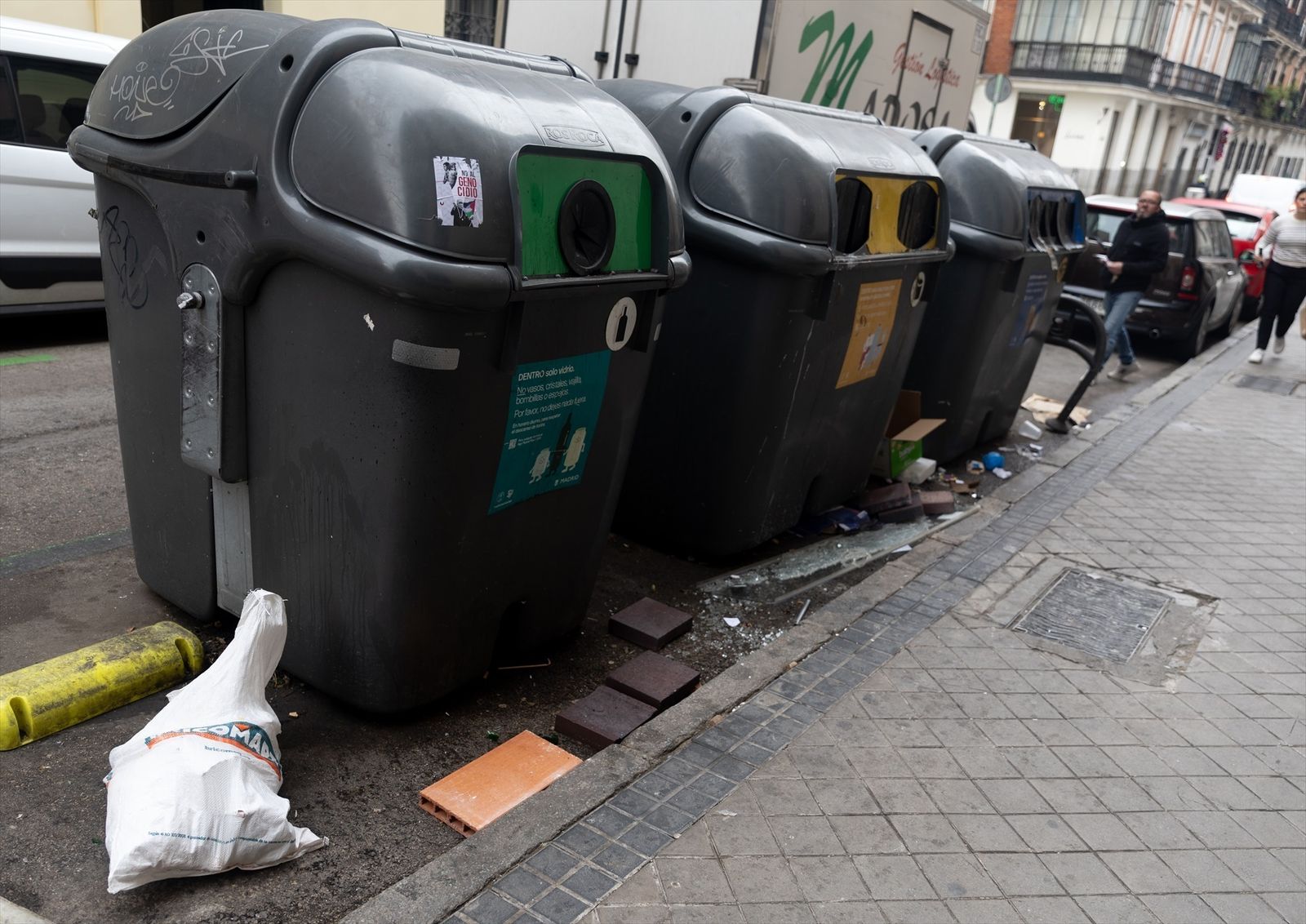 Contenedores de basura en Madrid