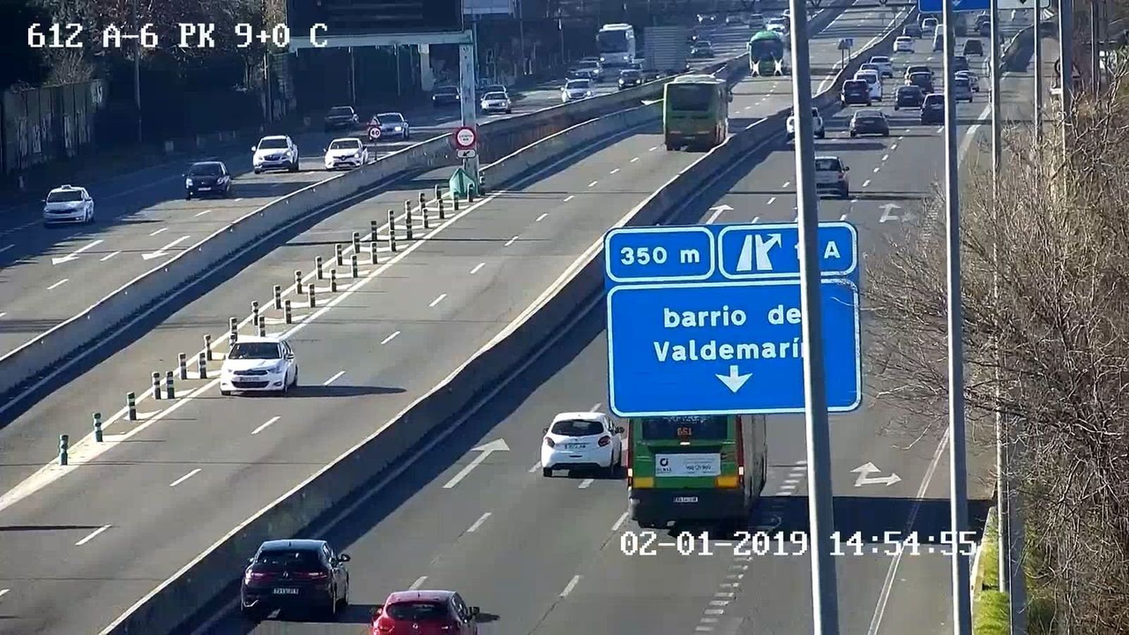 Un conductor de autobús recorre 11 kilómetros en sentido contrario en el bus-vao de Madrid-Pozuelo