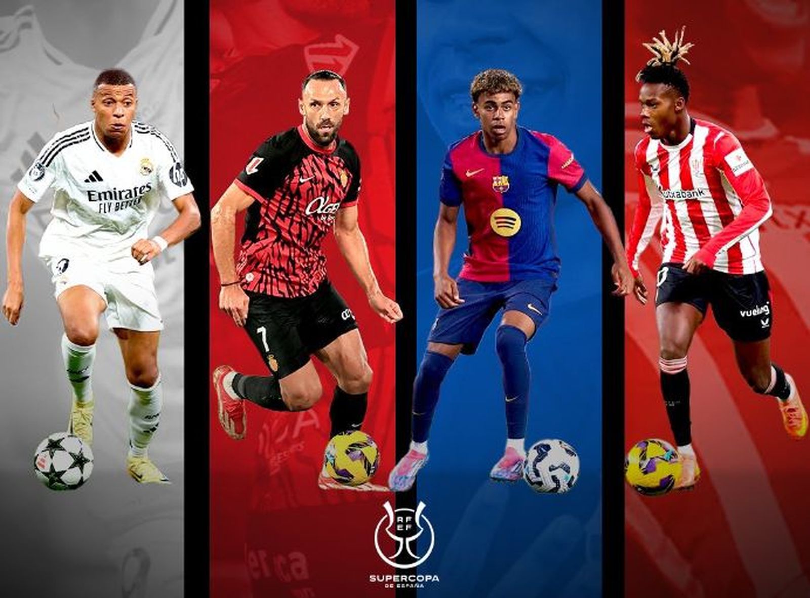 Mbappé, Muriqi, Lamine Yamal y Nico Williams
