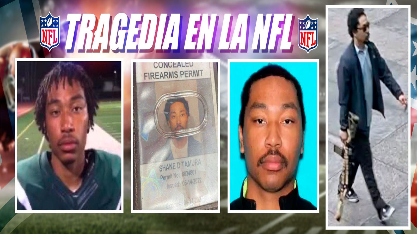 Shane Tamura, exjugador de la NFL y autor del tiroteo de Nueva York