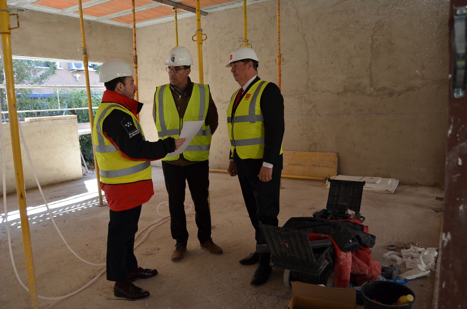 Visita a las obras de la escuela infantil La Candelaria de Ajalvir