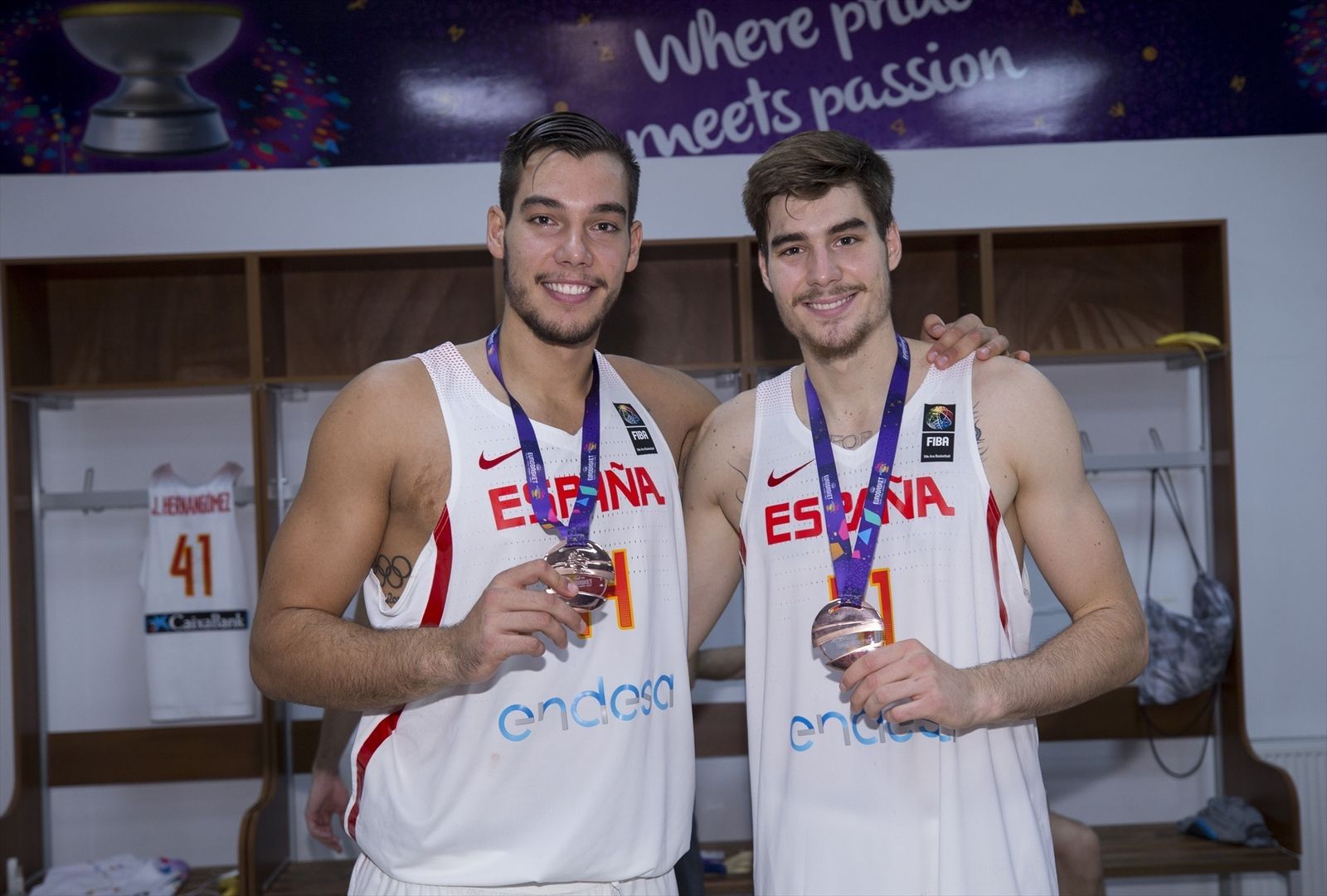 Los hermanos  Hernangómez, Willy y Juancho