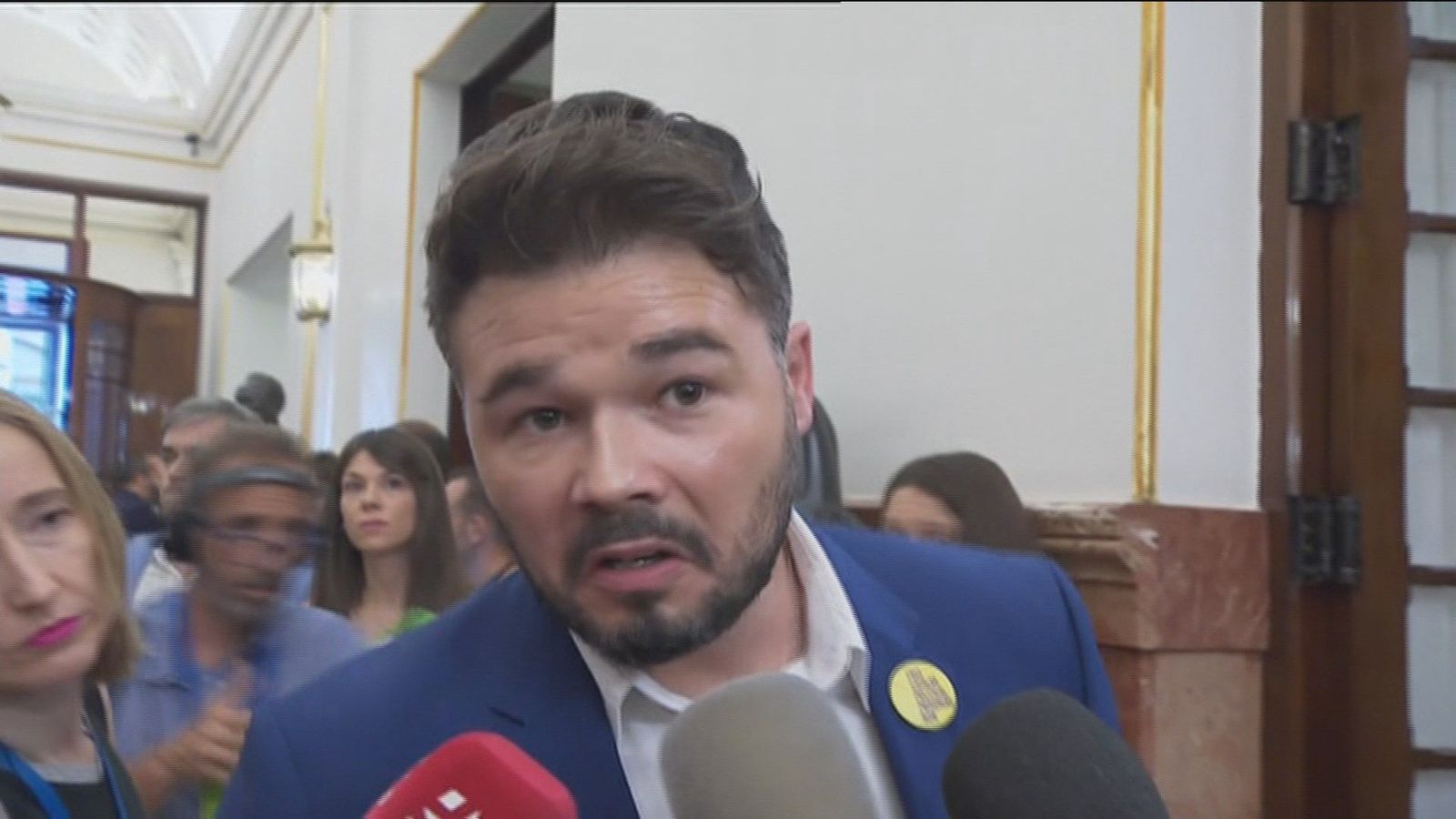 Rufián califica de "irresponsable y negligente el discurso" de Sánchez
