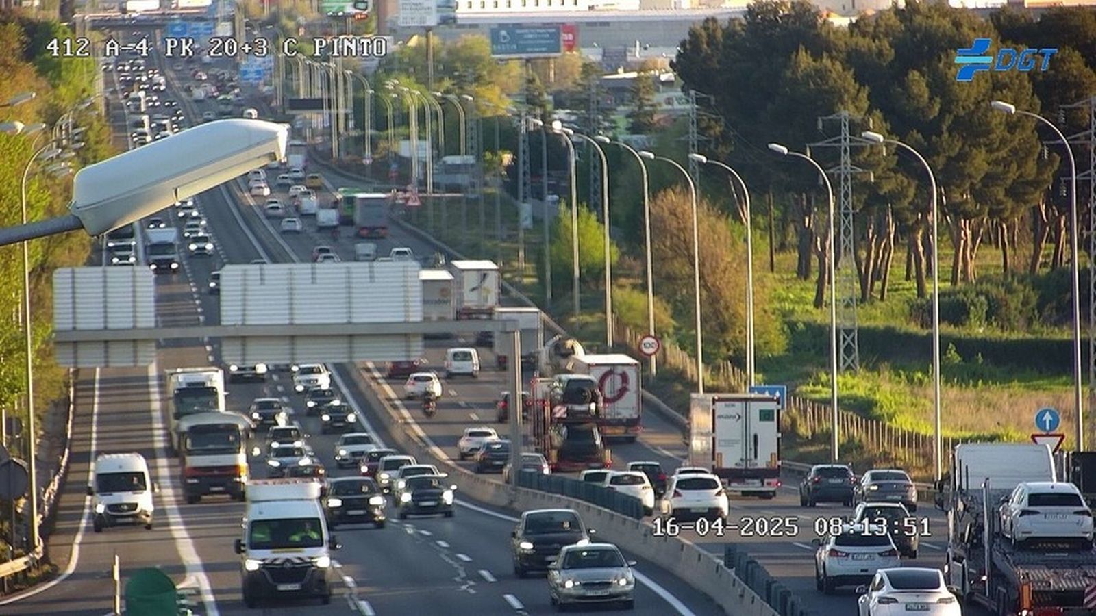 Tráfico en la autovía A-4 este miércoles a primera hora