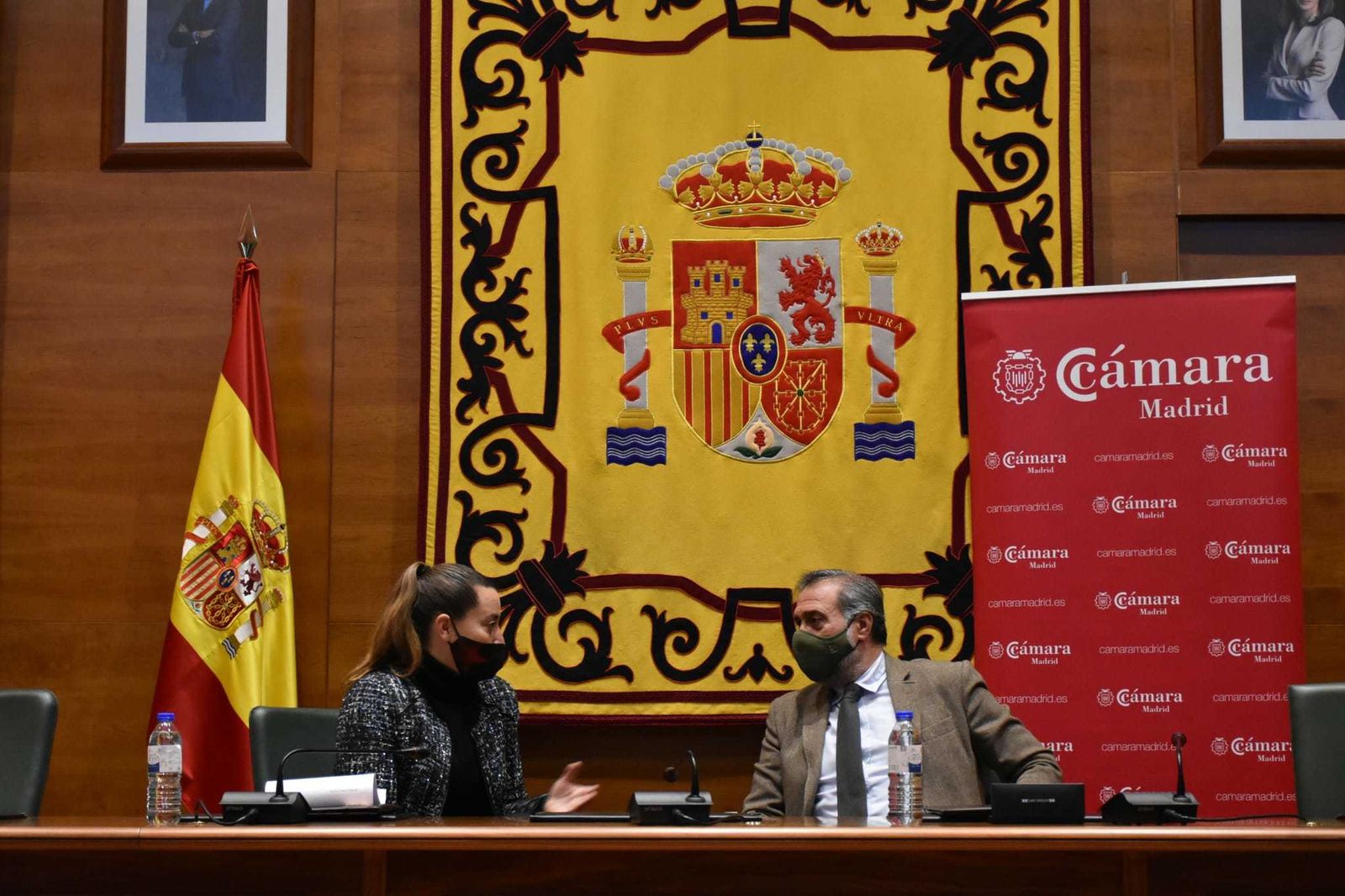 La alcaldesa, Ana Millán y el presidente de la Cámara de Comercio de Madrid, Ángel Asensio