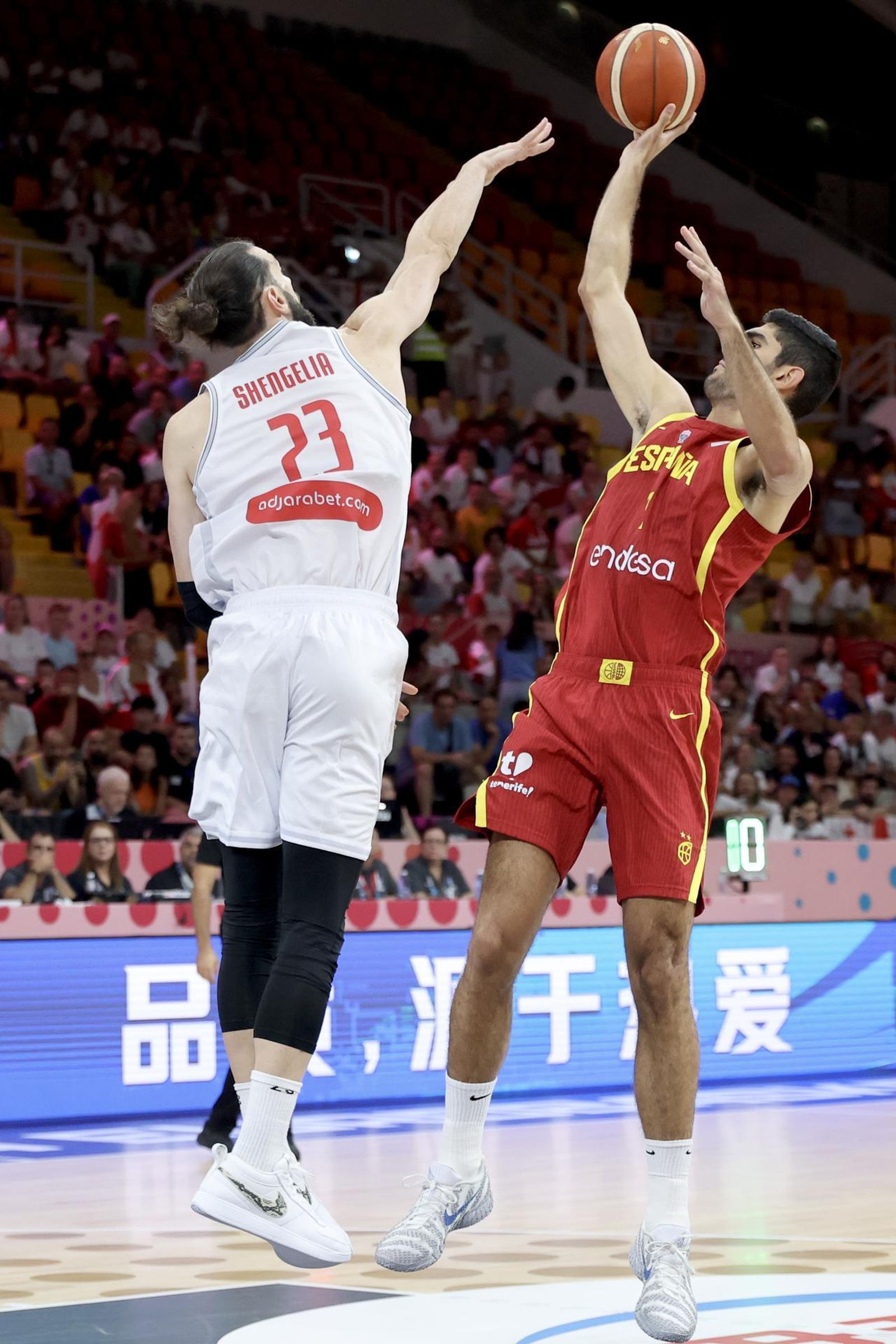 Partido de  España contra Georgia en su debut europeo
