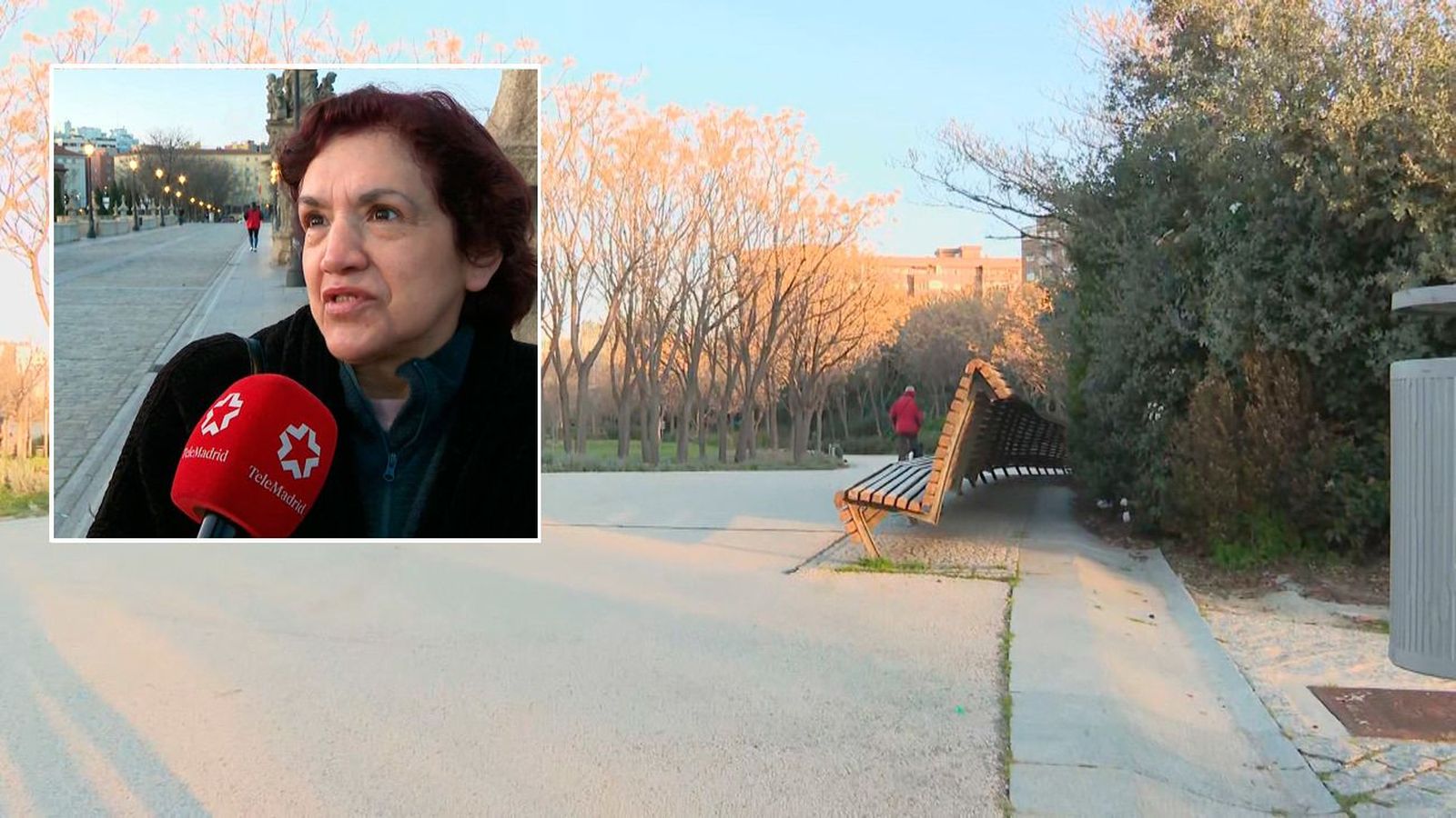 Los vecinos de Arganzuela, impactados por el apuñalamiento de una mujer en silla de ruedas en Madrid Río