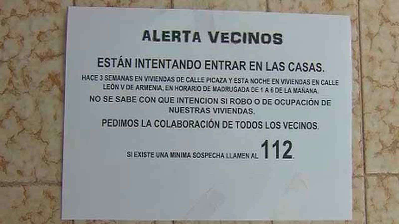 Alerta por robos en el distrito de Usera