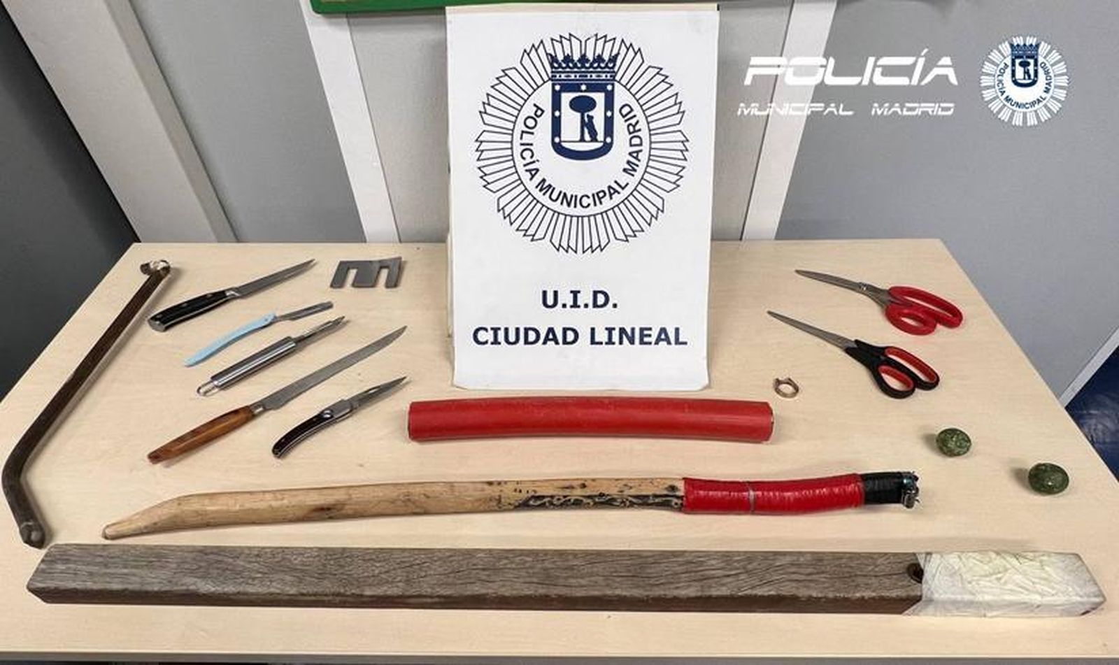 Armas incautadas en La Elipa