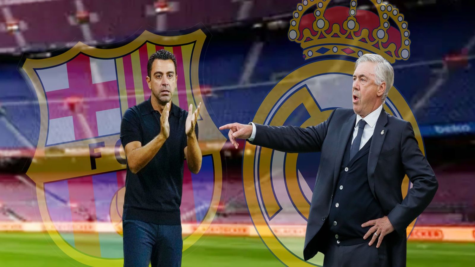 Xavi y Ancelotti