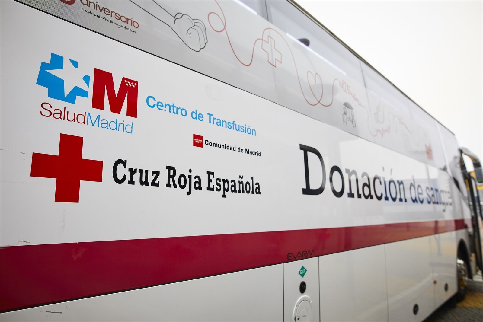 Un autobús de Cruz Roja Española, durante una campaña de donación de sangre