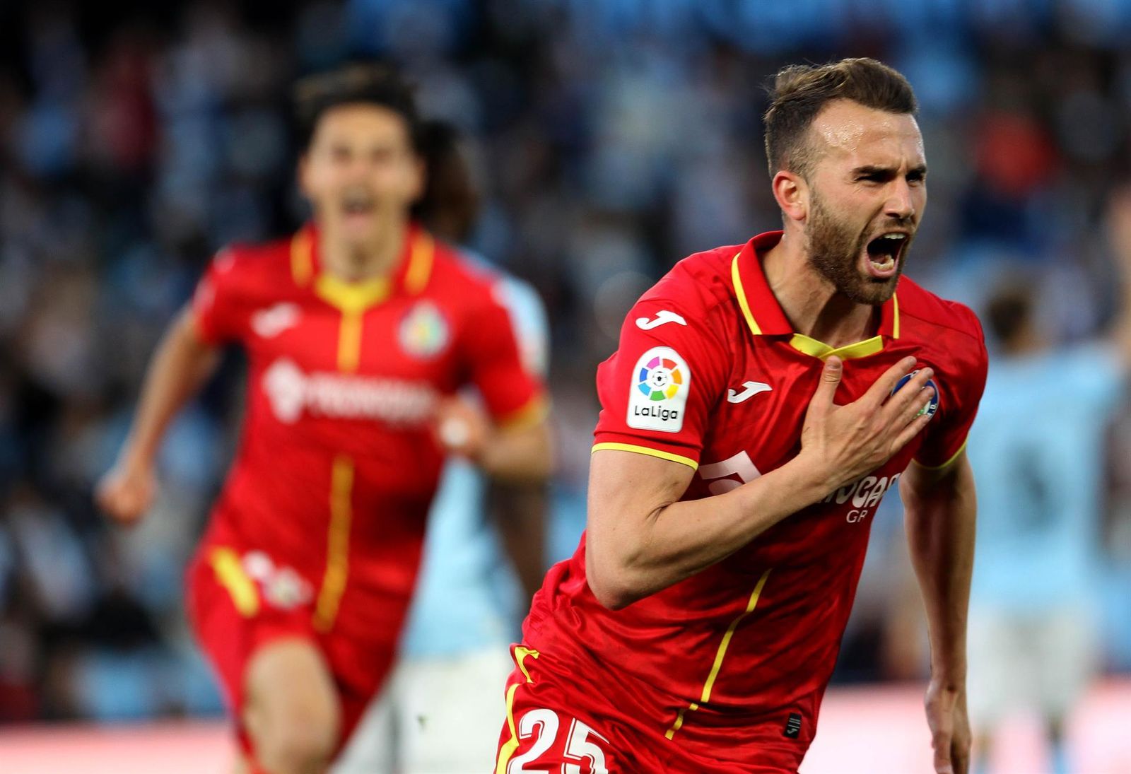 Borja Mayoral ante el Celta