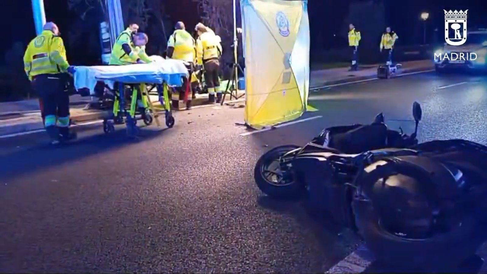 Accidente de un motorista en Sinesio Delgado