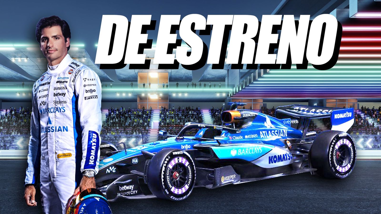 Carlos Sainz rueda por primera vez con el Williams