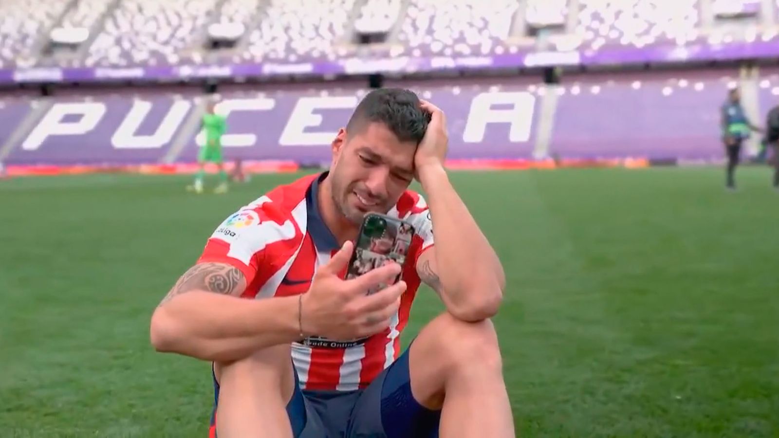 Luis Suárez celebra en Zorrilla la Liga rojiblanca