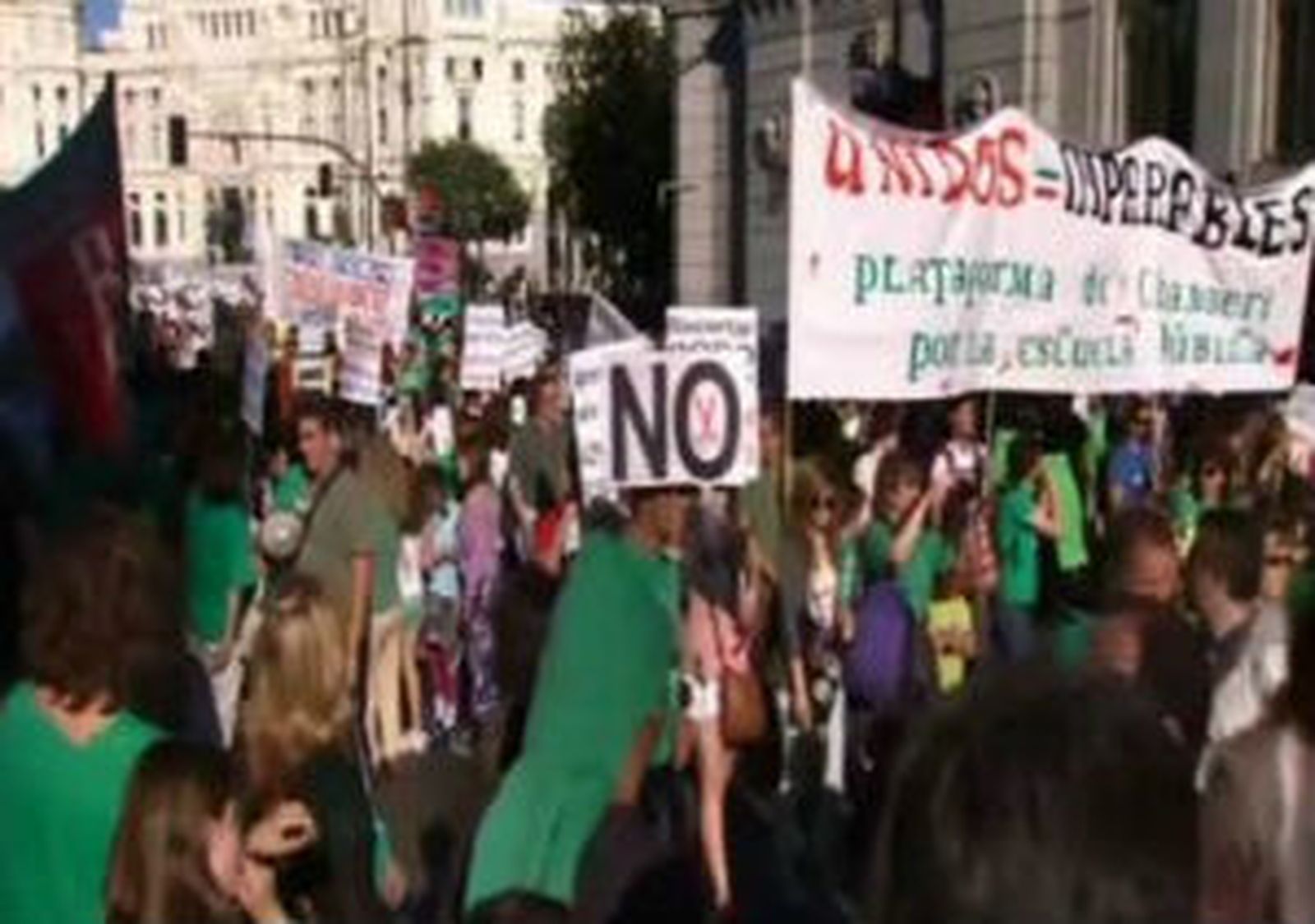 Manifestación contra recortes en la Educación
