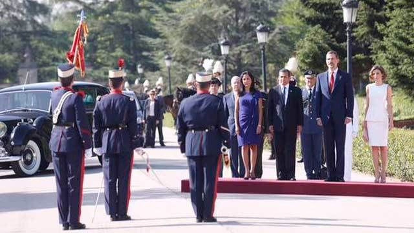 Los Reyes reciben a Humala al comenzar su primera visita de Estado a España