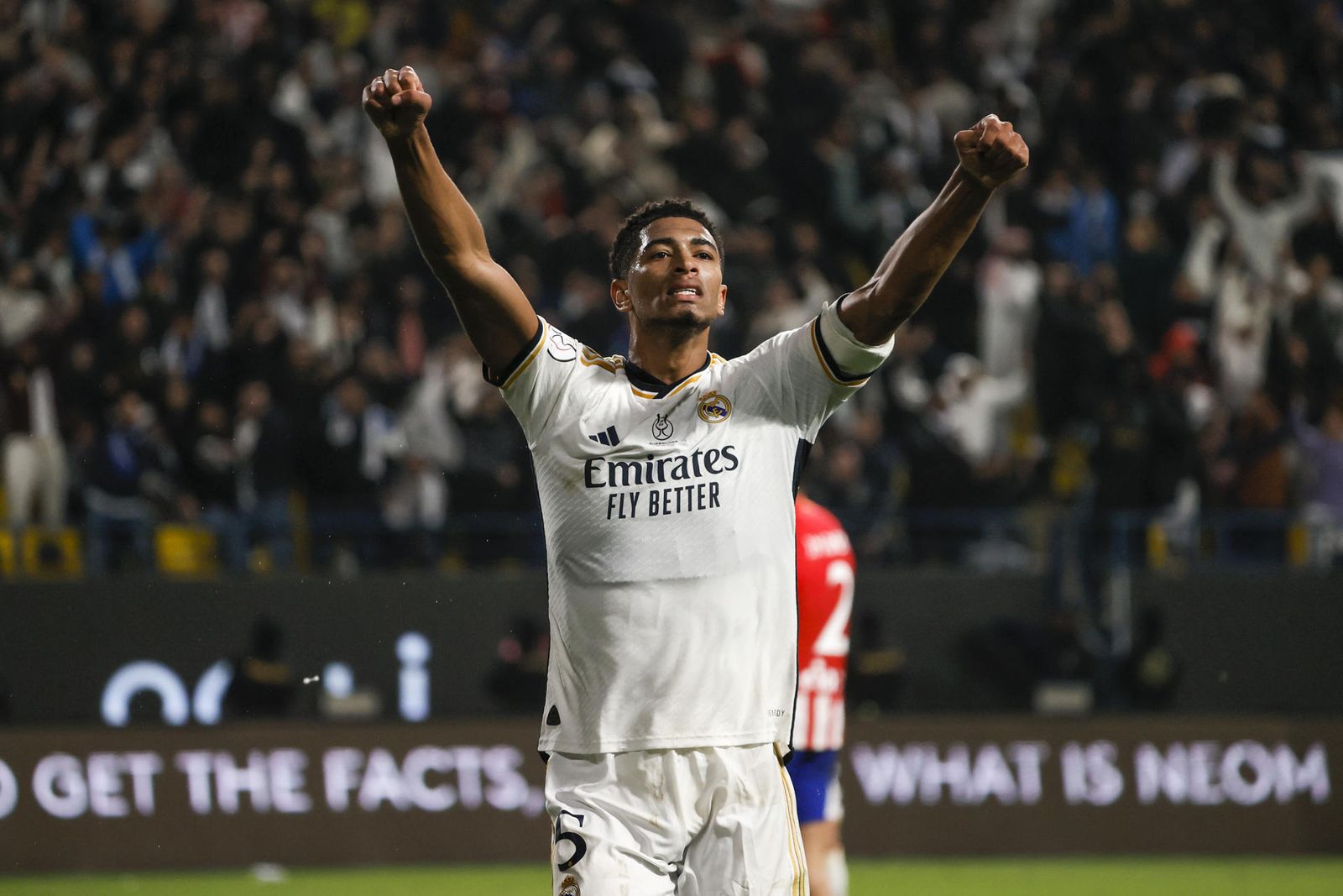 Bellingham celebra el gol de Carvajal ante el Atlético