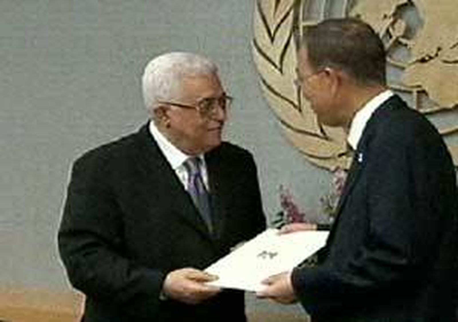 Abás y Ban Ki-moon