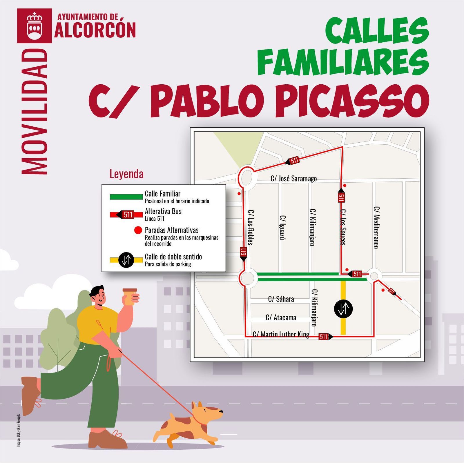 Calle peatonal en Alcorcón