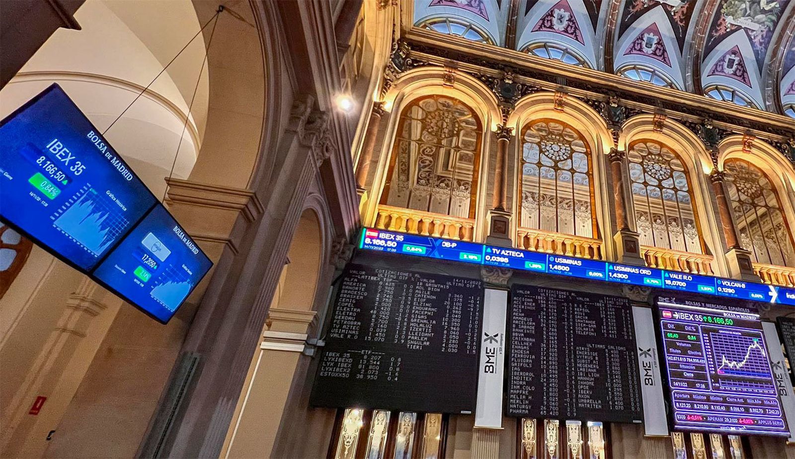 El Ibex 35 sube el 0,84 % y se aproxima a los 8.200 puntos