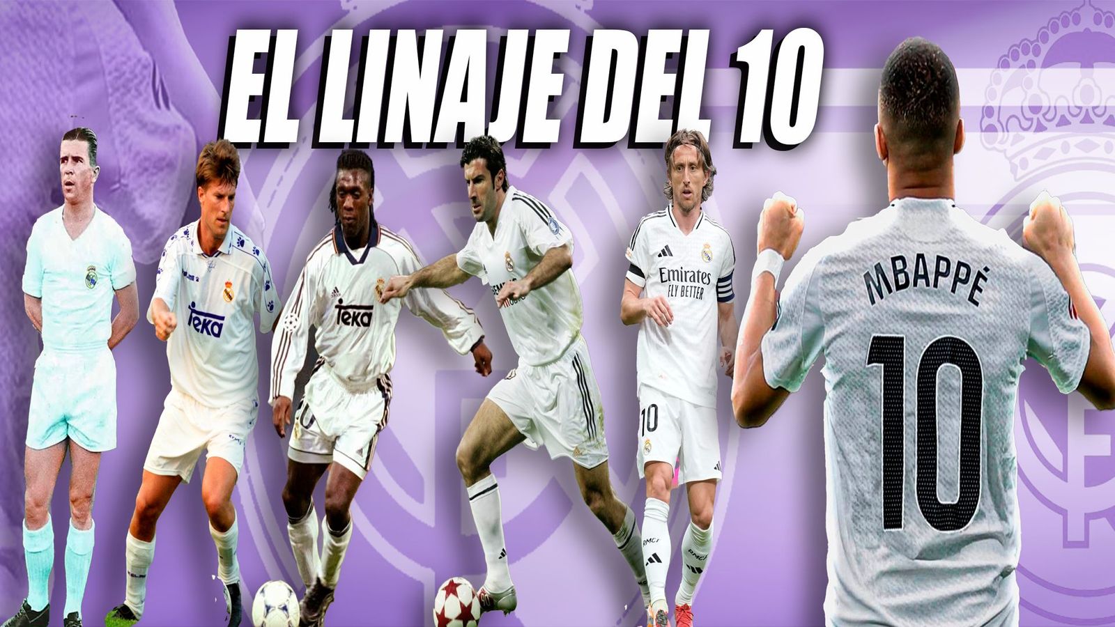 Mbappé y otros míticos '10' del Real Madrid