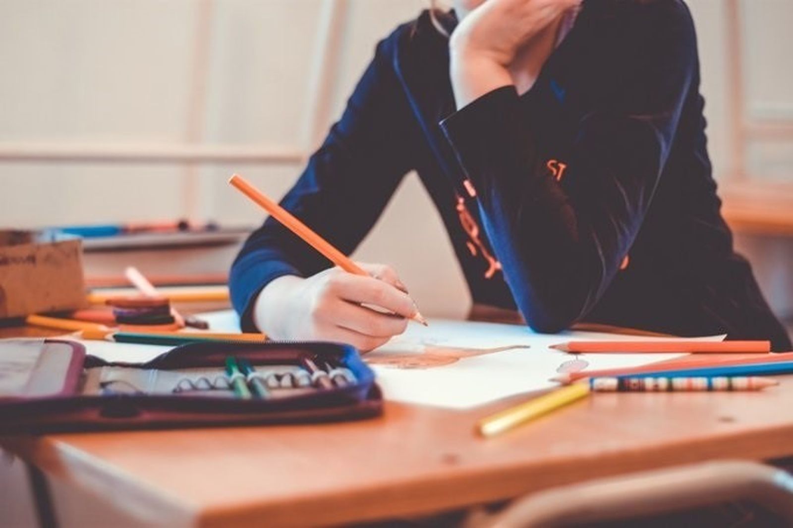 Estudiante en un instituto