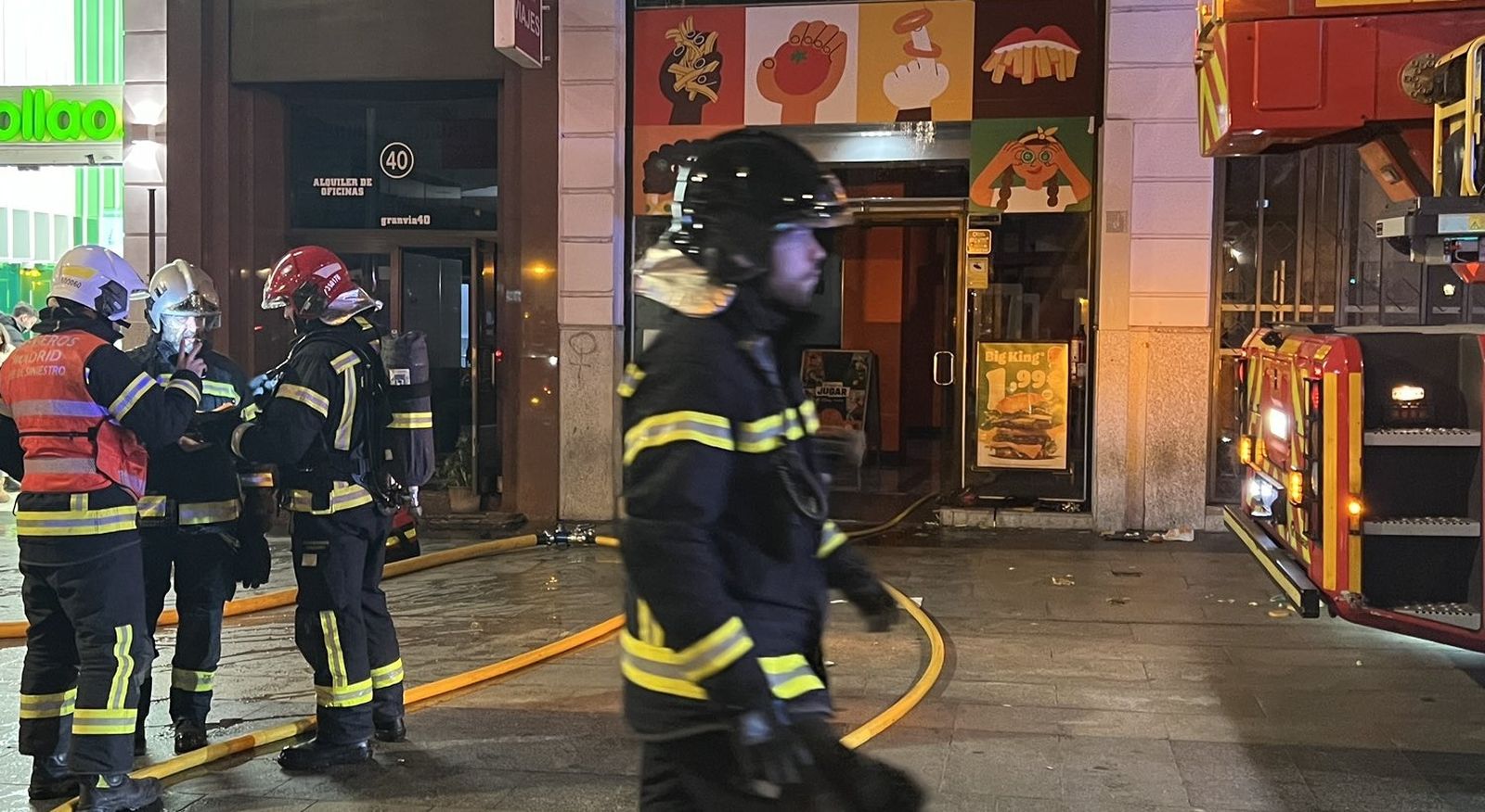 Extinguido un incendio sin heridos en un restaurante de Gran Vía