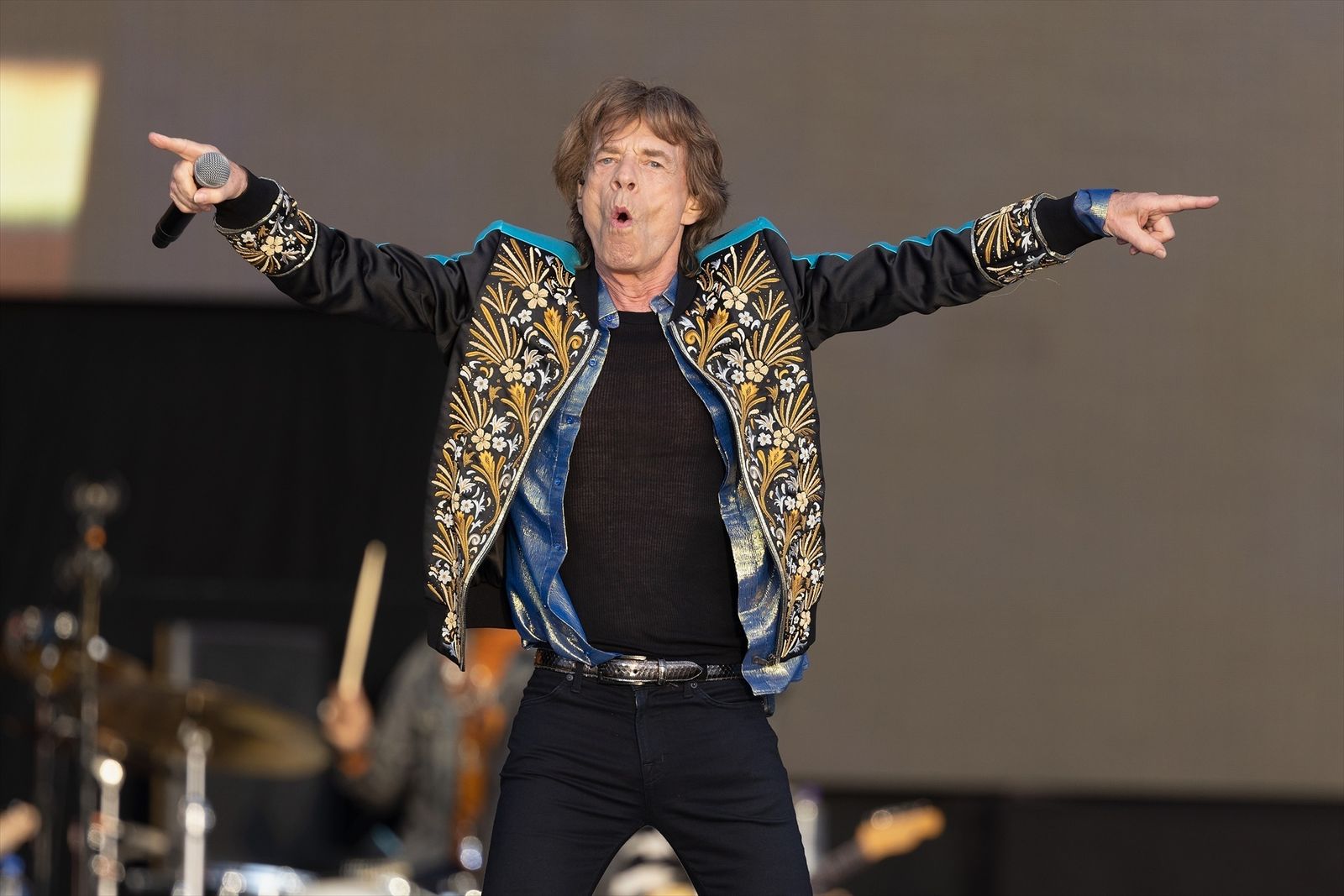 Mick Jagger  actuando en Hyde Park, Londres 3 de julio de 2022