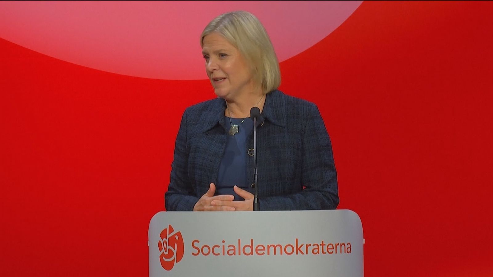 La primera ministra Magdalena Andersson