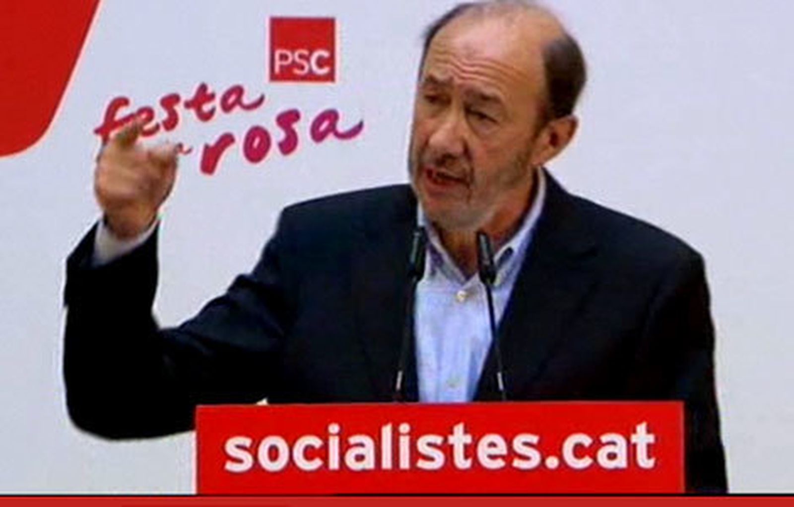 Rubalcaba en la fiesta de la Rosa del PSOE