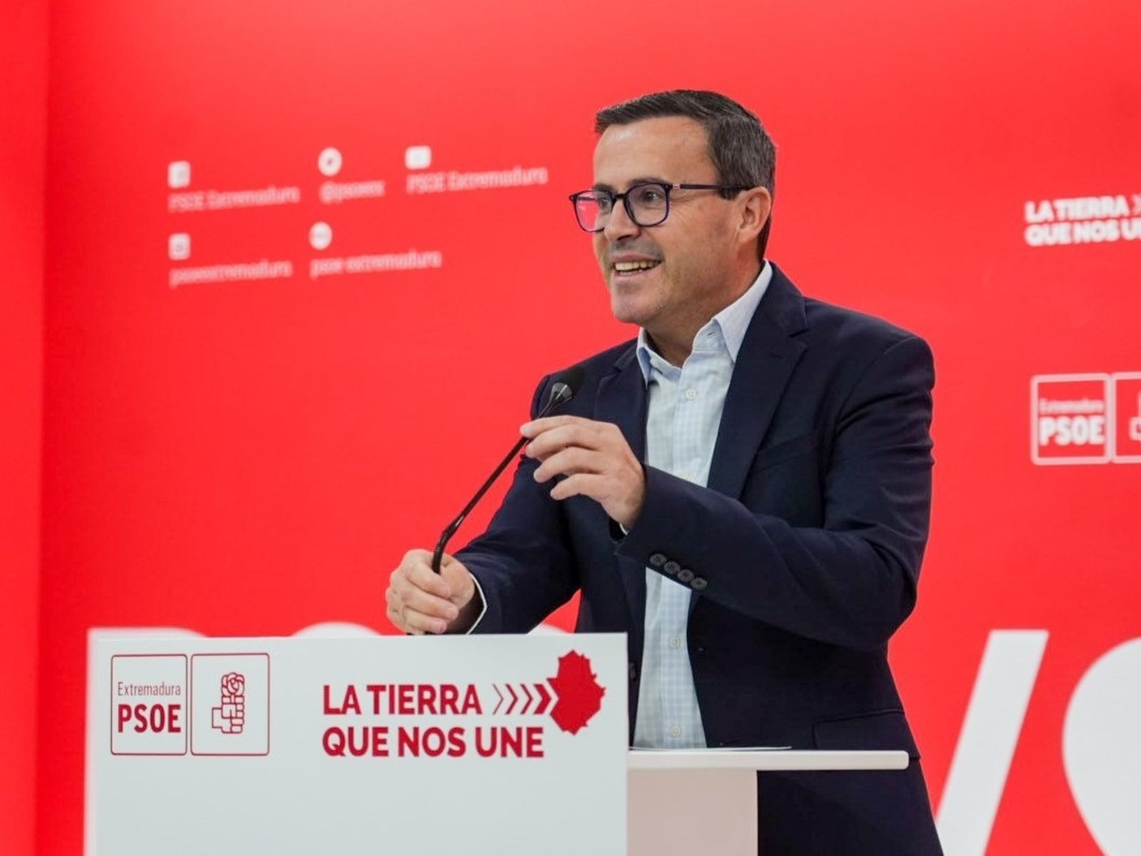 El secretario general del PSOE de Extremadura, Miguel Ángel Gallardo