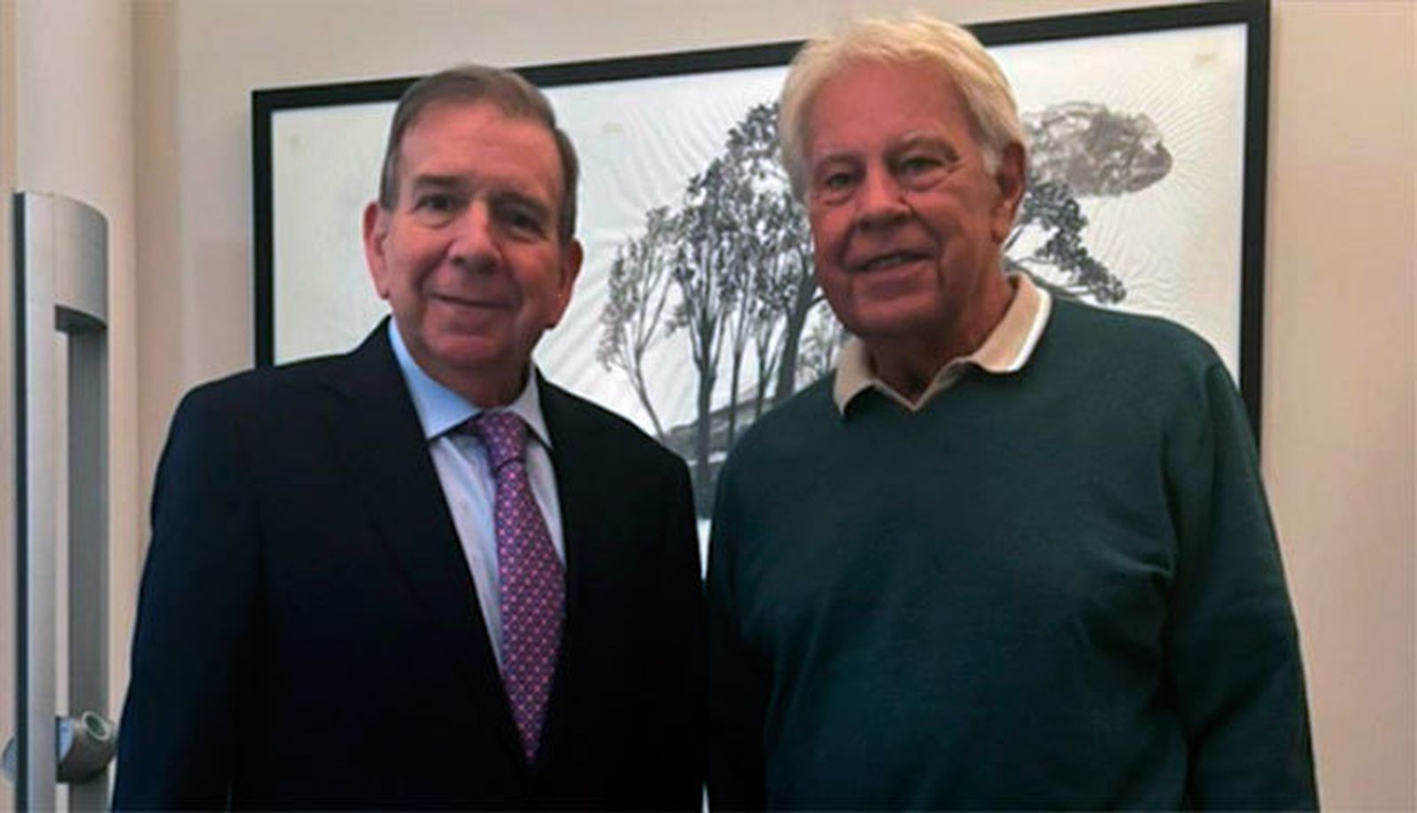Felipe González se reúne con Edmundo González Urrutia y lo califica de "presidente electo"