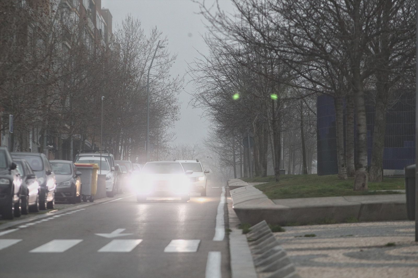Calzadas con niebla
