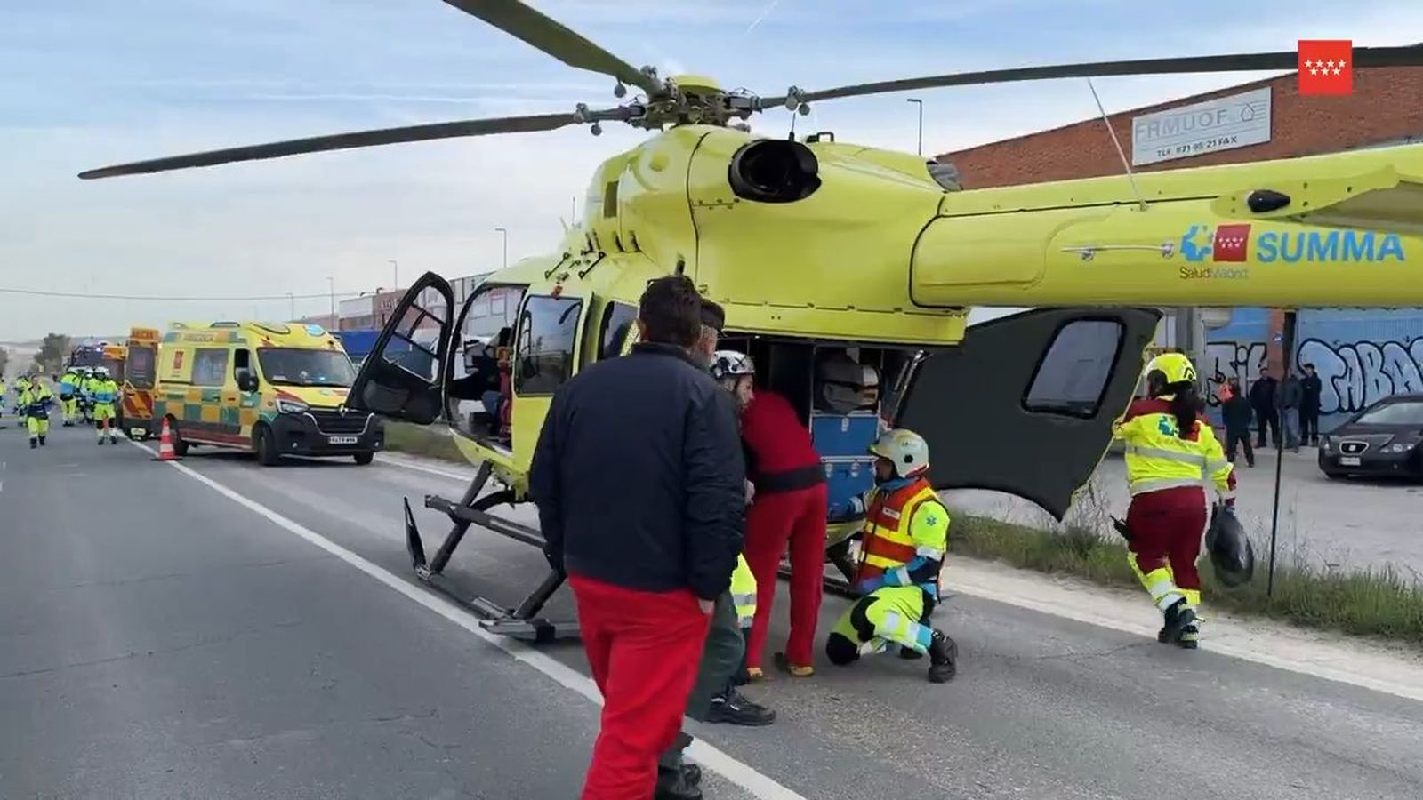 Colisión múltiple en Arganda del Rey, con un muerto y cuatro heridos