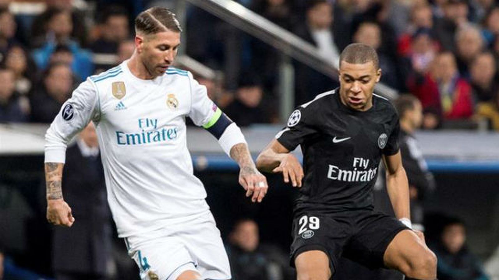 Sergio Ramos y Mbappé