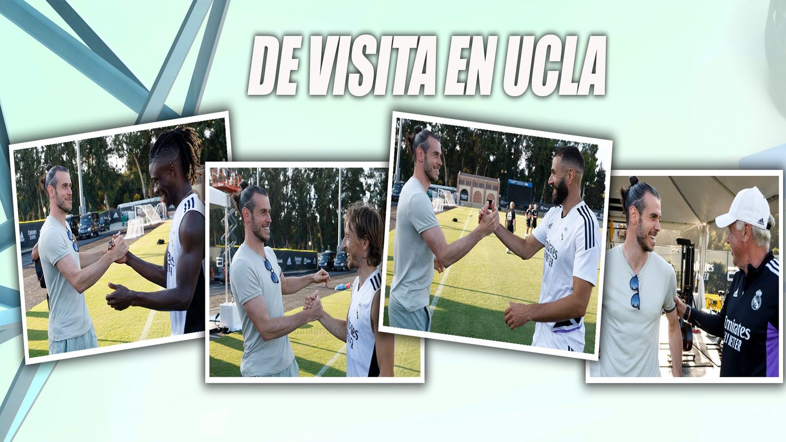 Bale visita a la plantilla del Real Madrid