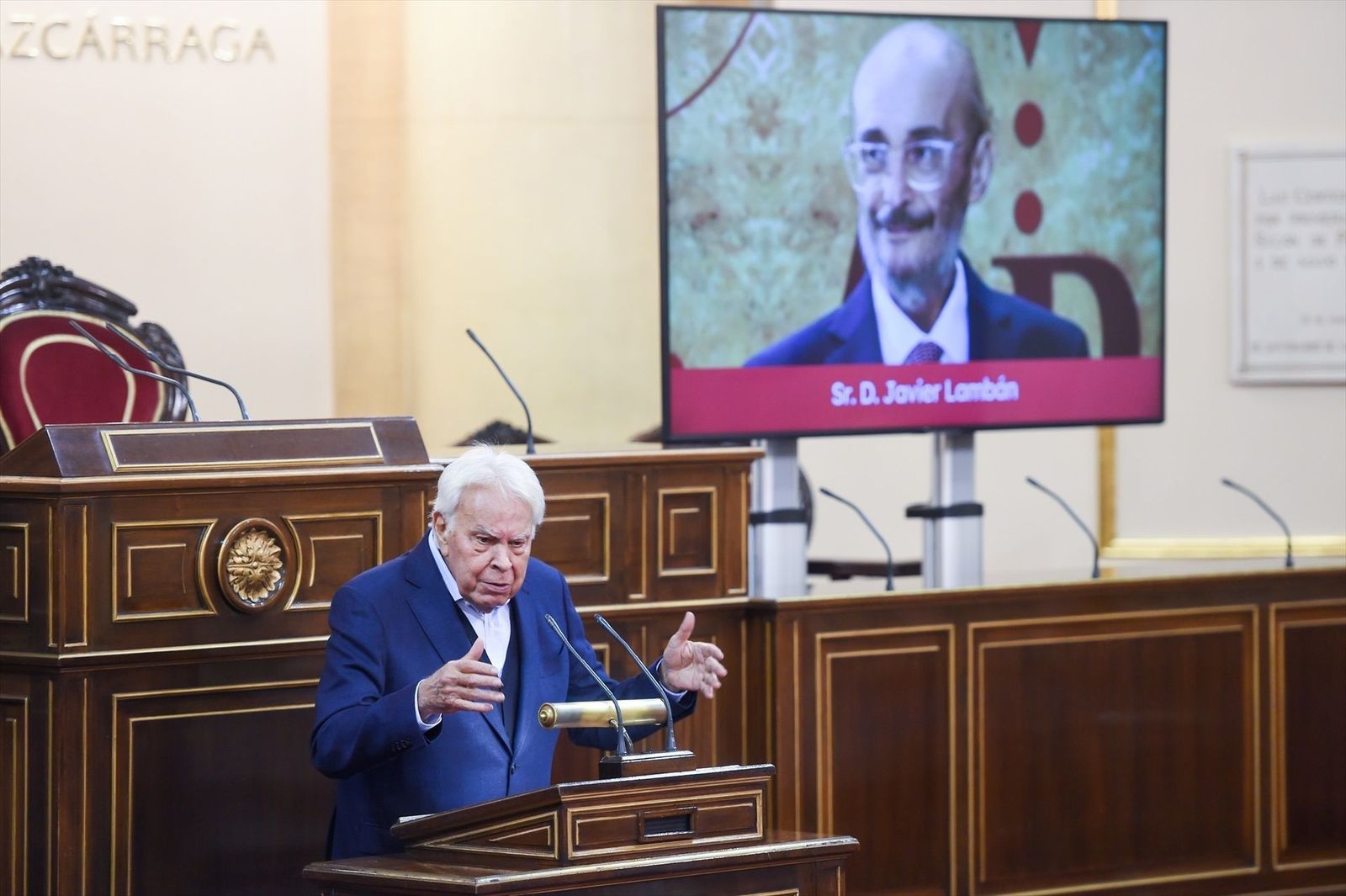 El Senado rinde un homenaje póstumo a Javier Lambán