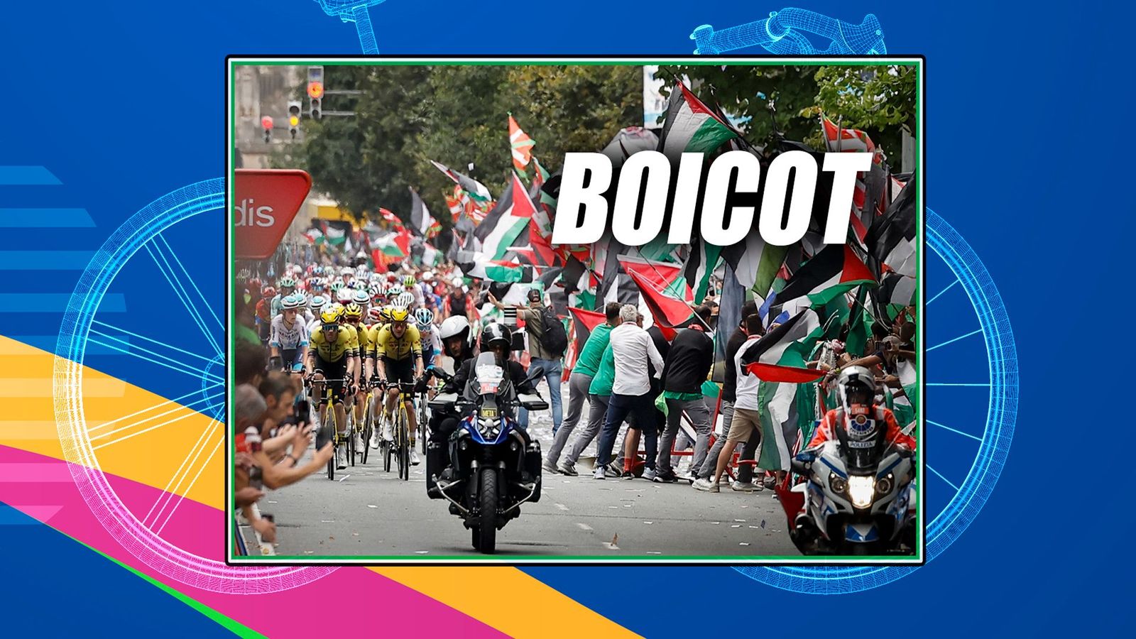 Intolerables protestas violentas propalestinas contra la Vuelta