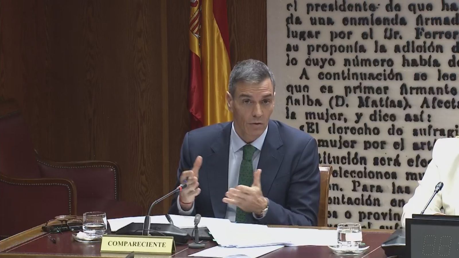 Los "no me consta" de Sánchez a las preguntas del senador del PP sobre la financiación del PSOE
