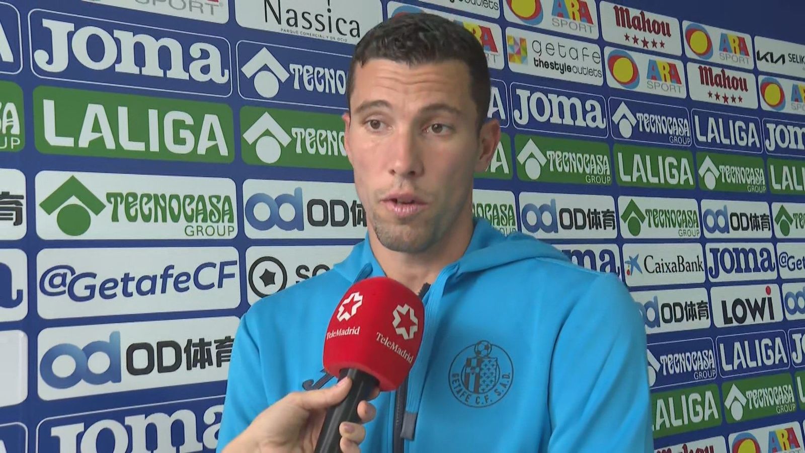 David Soria, en Telemadrid: "Nos tenemos que hacer fuertes en casa y qué mejor que ganar al Real Madrid"
