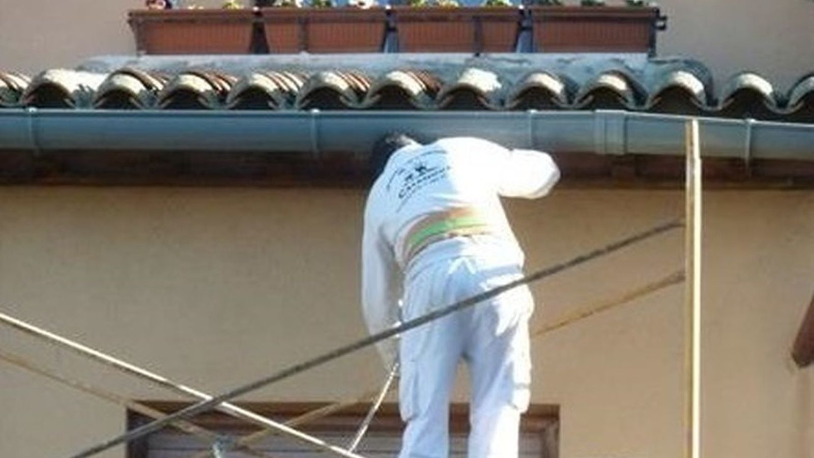 Trabajos de rehabilitación de una fachada